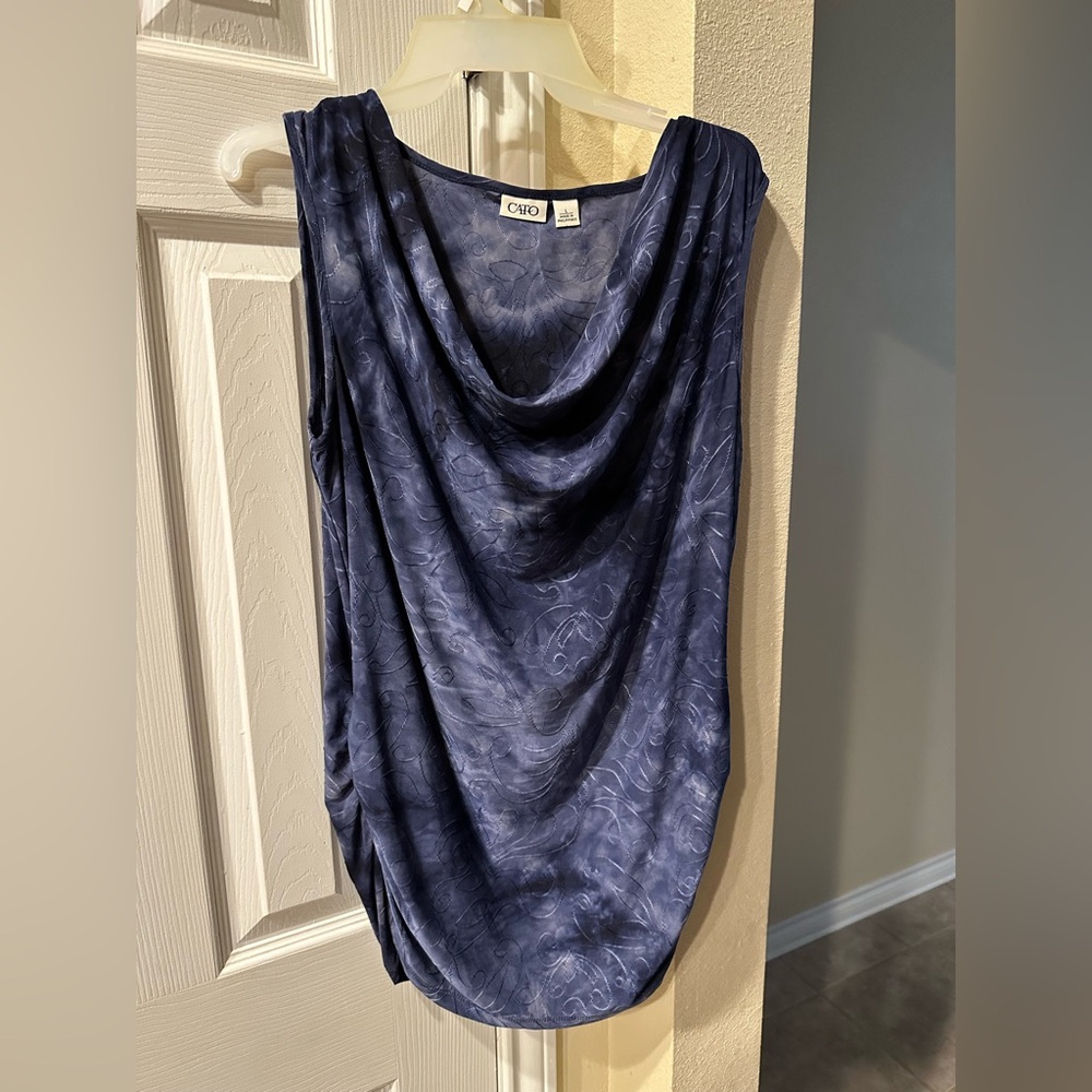 BUNDLE From Cato!!!!  1 Navy Blue and 1 Green Multi Women's Blouse Bundle